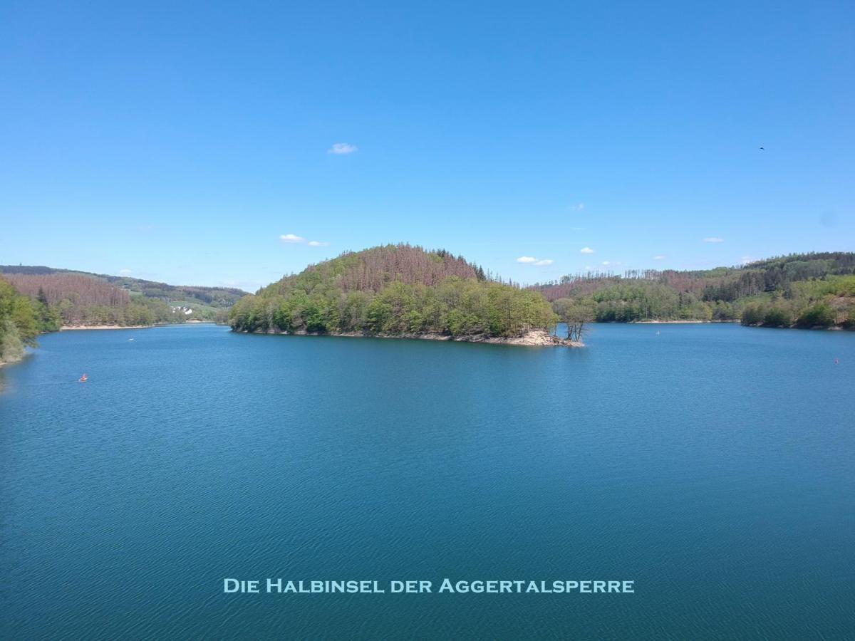 Seeblick-Ferienwohnung Im "Ferienhaus Agger-Blick" Mit Traumhafter Sonnen-Terrasse, Sauna, E-Kamin & Kajak Gummersbach Exterior photo